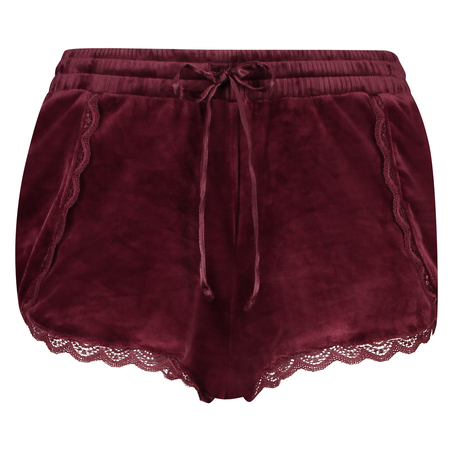 Pyjama short velours, Rood