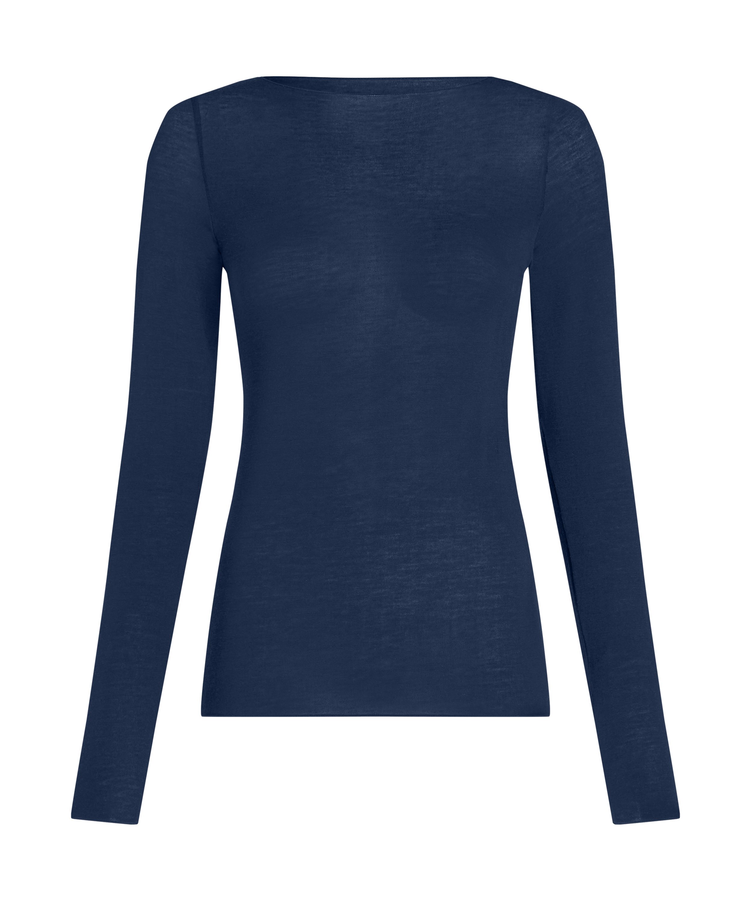 super soft Boothals shirt met Cashmere, Blauw, main
