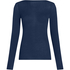 super soft Boothals shirt met Cashmere, Blauw
