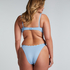 Niet-voorgevormde beugel bikinitop Scallop, Blauw