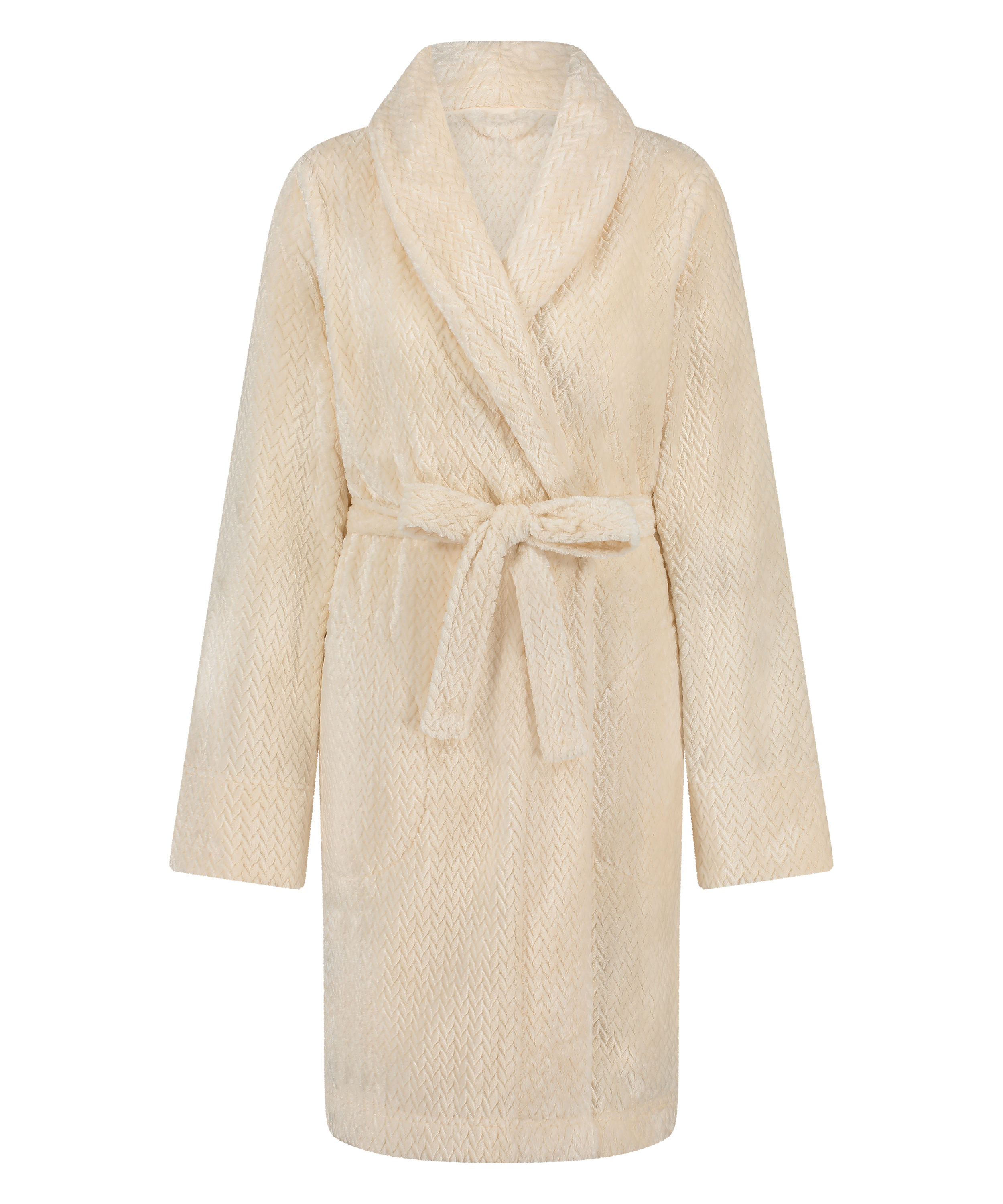 Peignoir Fleece, Blanc, main
