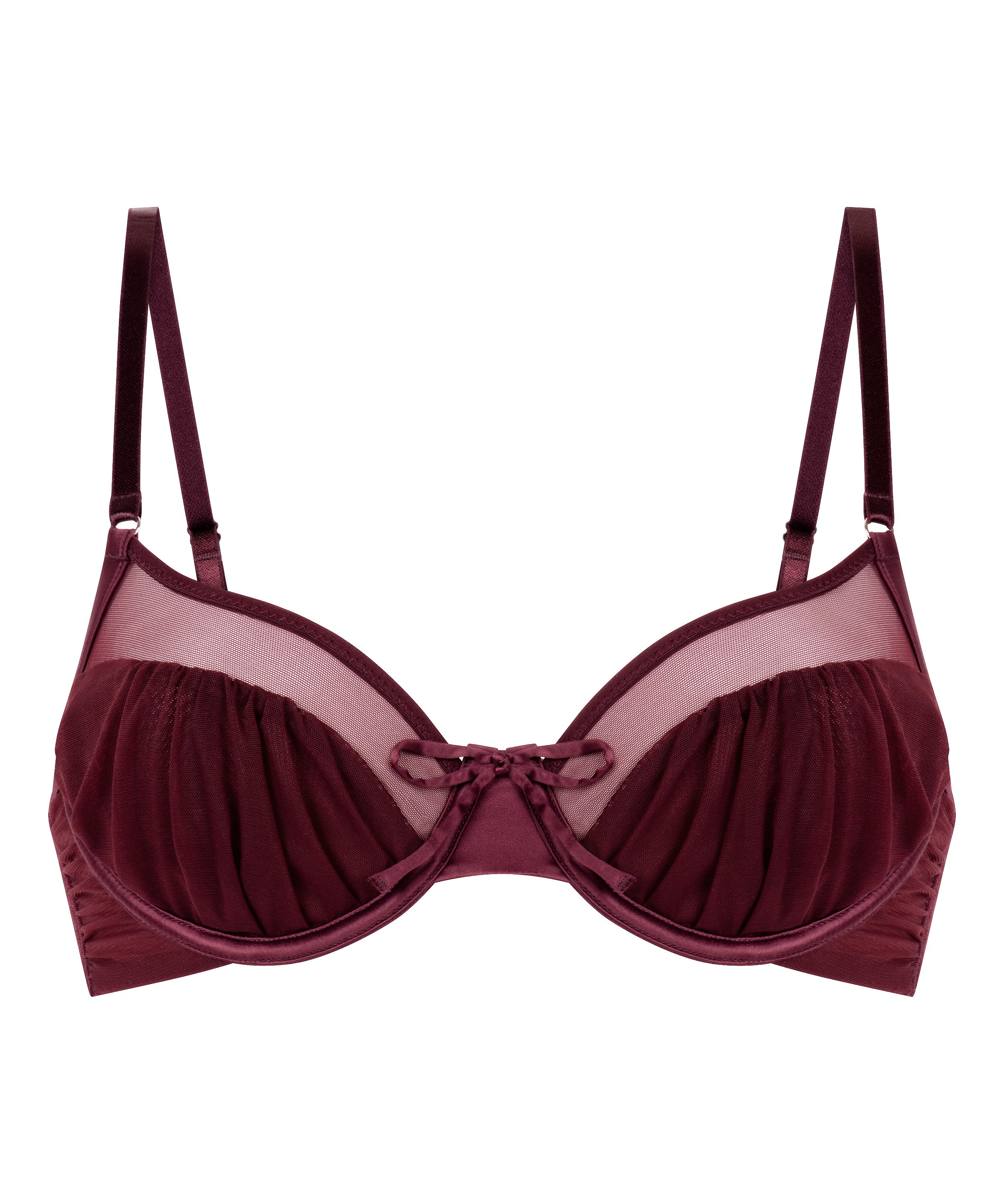 Soutien-gorge &agrave; armatures non-rembourr&eacute; Dulce, Pourpre, main
