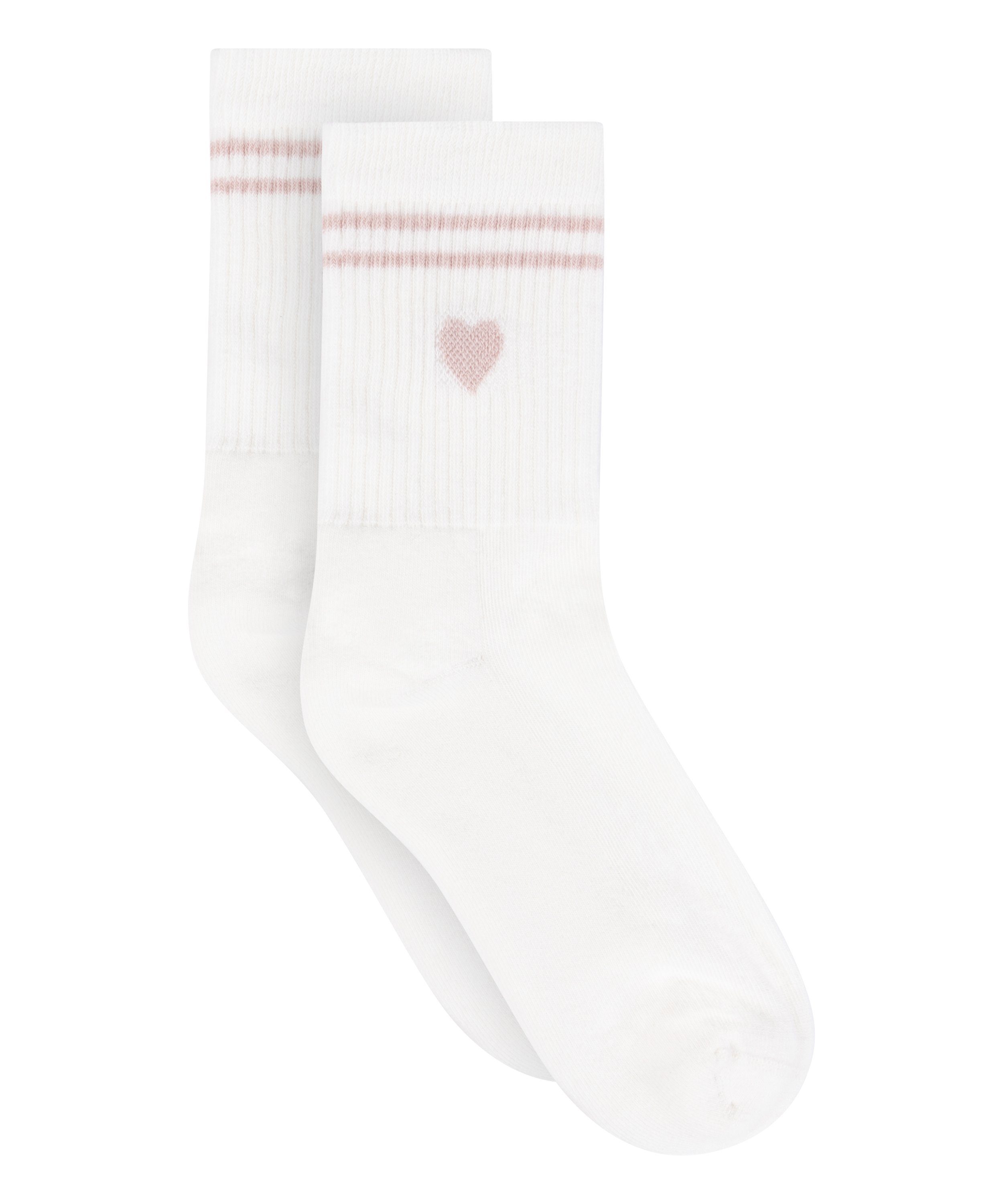 Chaussettes courtes en coton, Blanc, main
