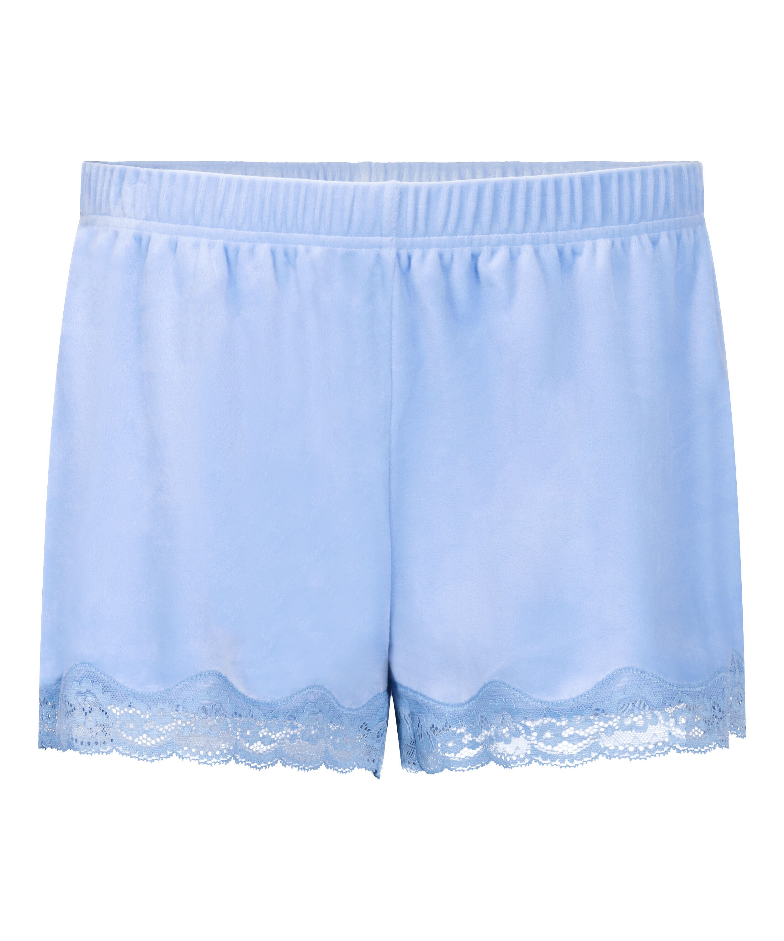 Short Velours Kant, Blauw
