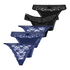 5-pack fashion strings, Blauw