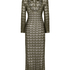 Robe maxi en crochet, Vert