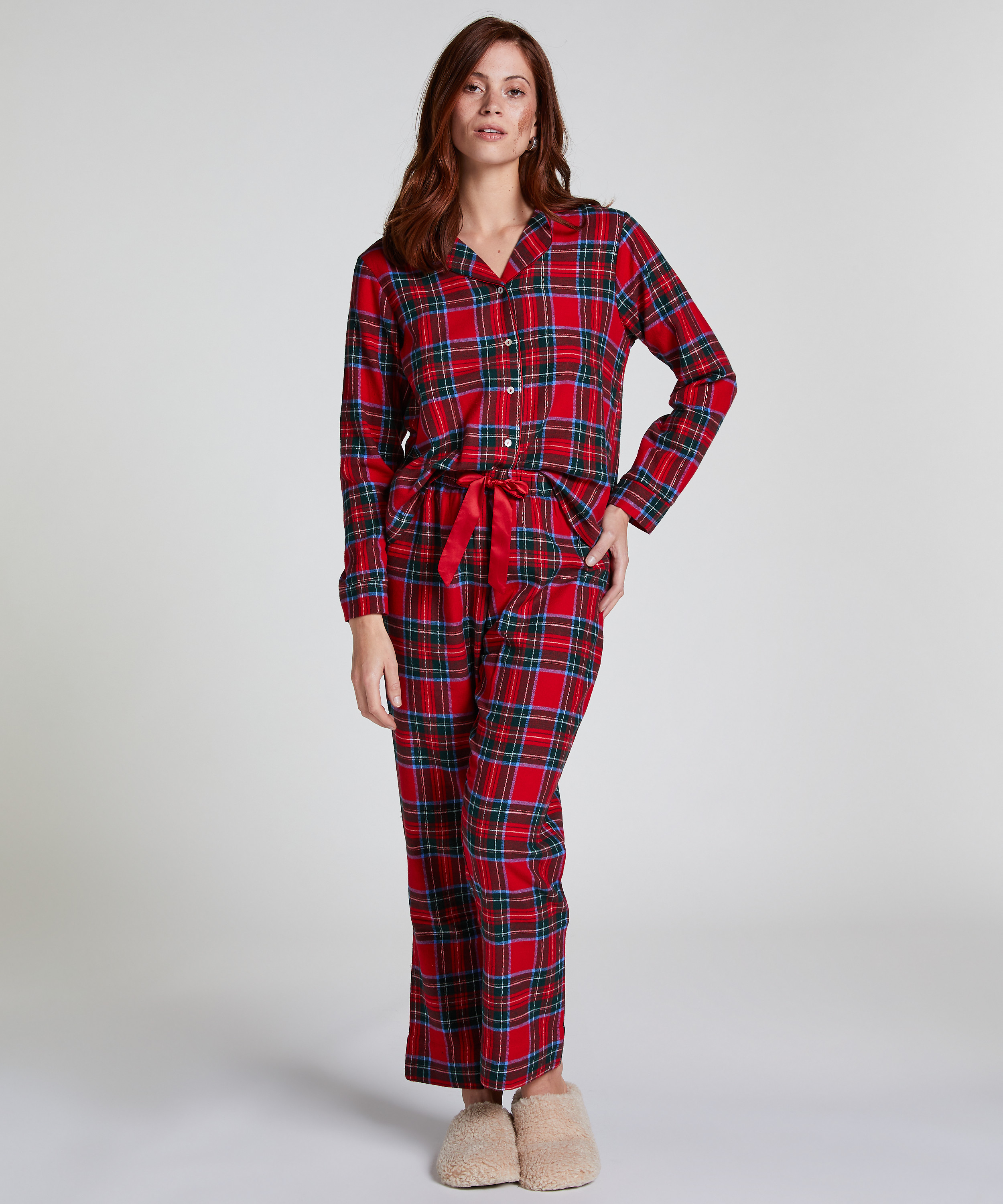 Pyjamaset Flannel, Rood, main