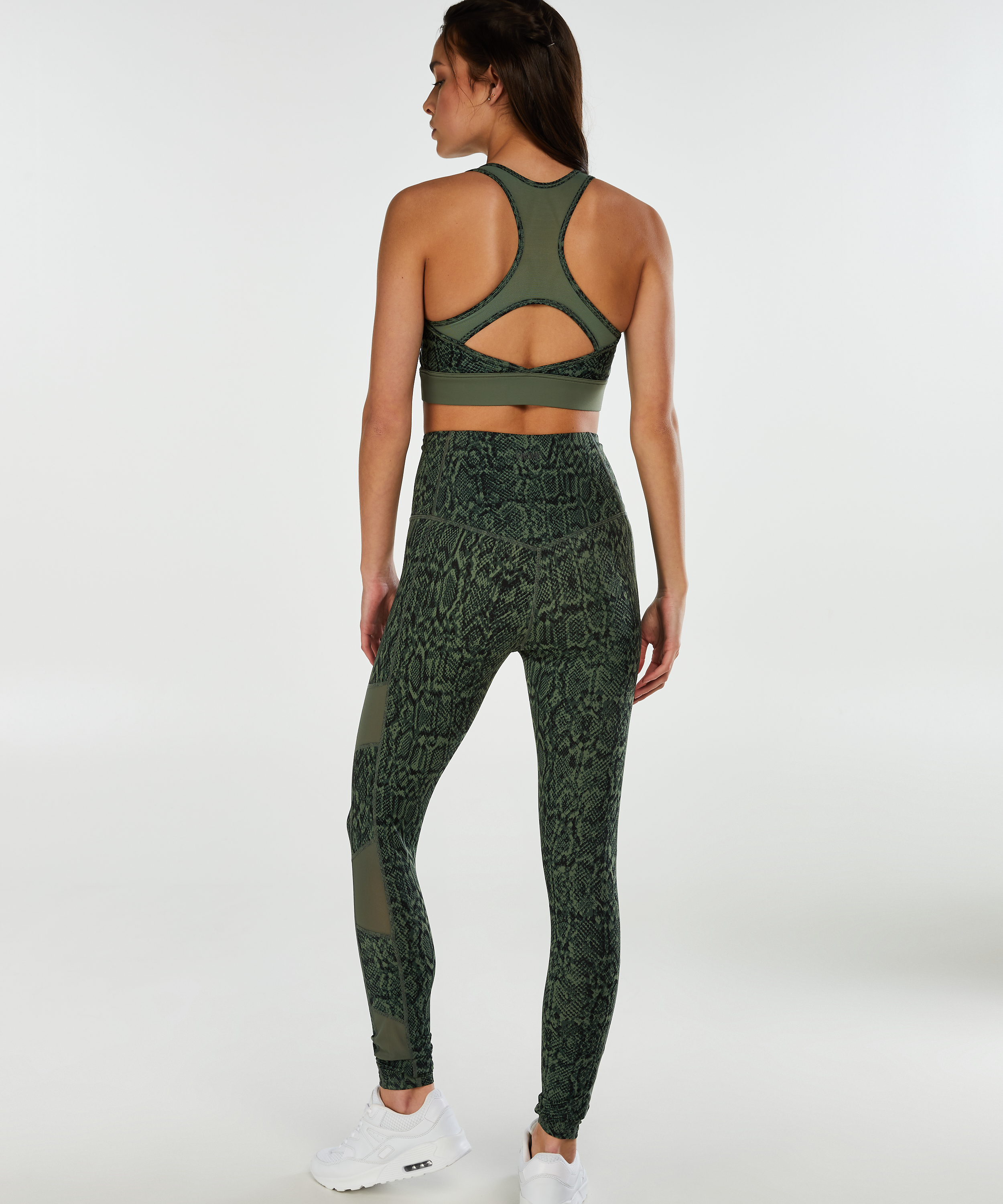 HKMX High waisted sport legging print, Groen, main