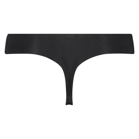 String invisible en coton, Noir