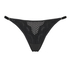 String tanga échancré Duckie, Noir