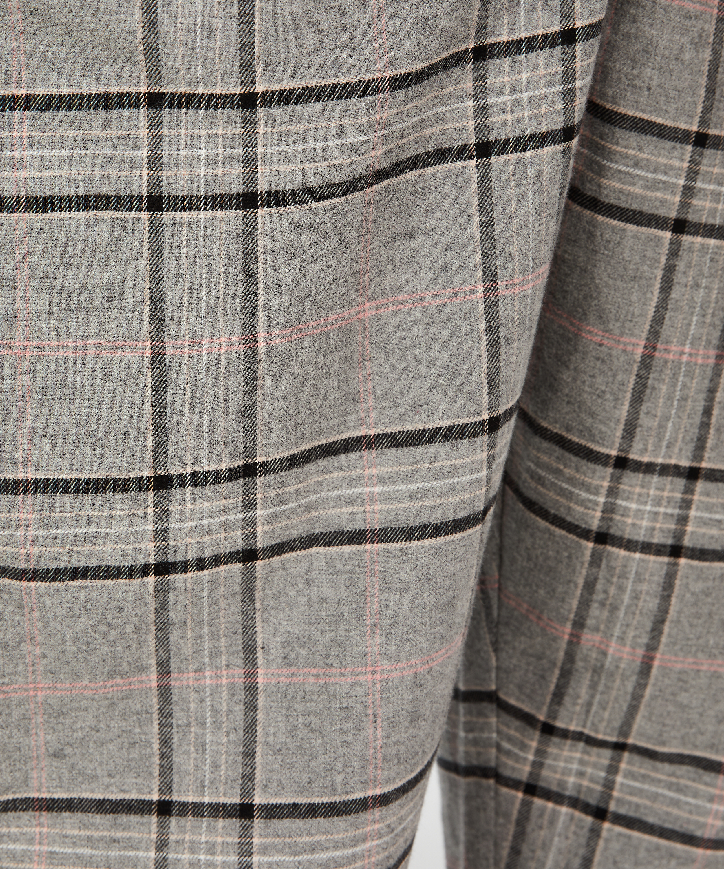 Petite Pyjamabroek Twill Check, Grijs, main