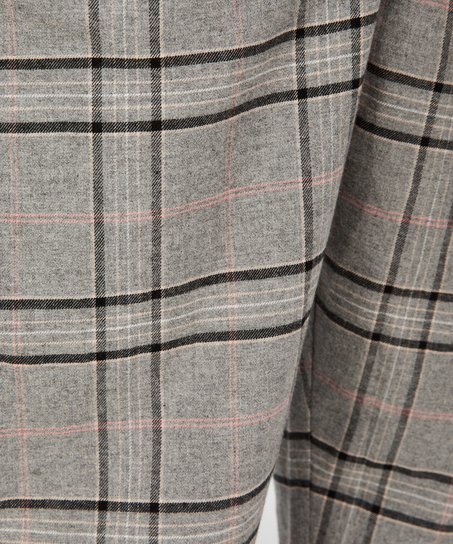 Petite Pyjamabroek Twill Check, Grijs