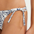 Bas de bikini brésilien tanga Paisley, Blanc