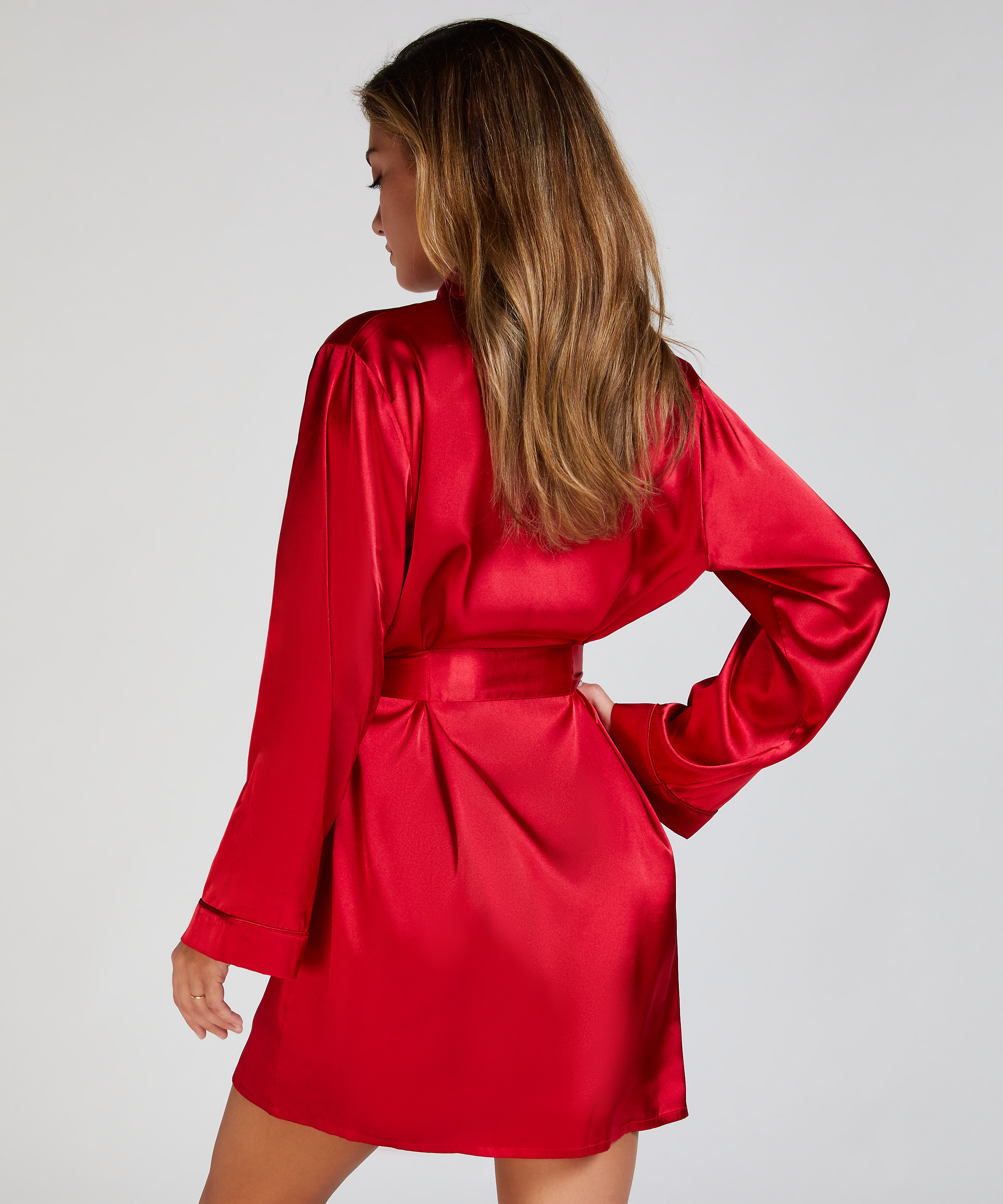Kimono Satin, Rood, main
