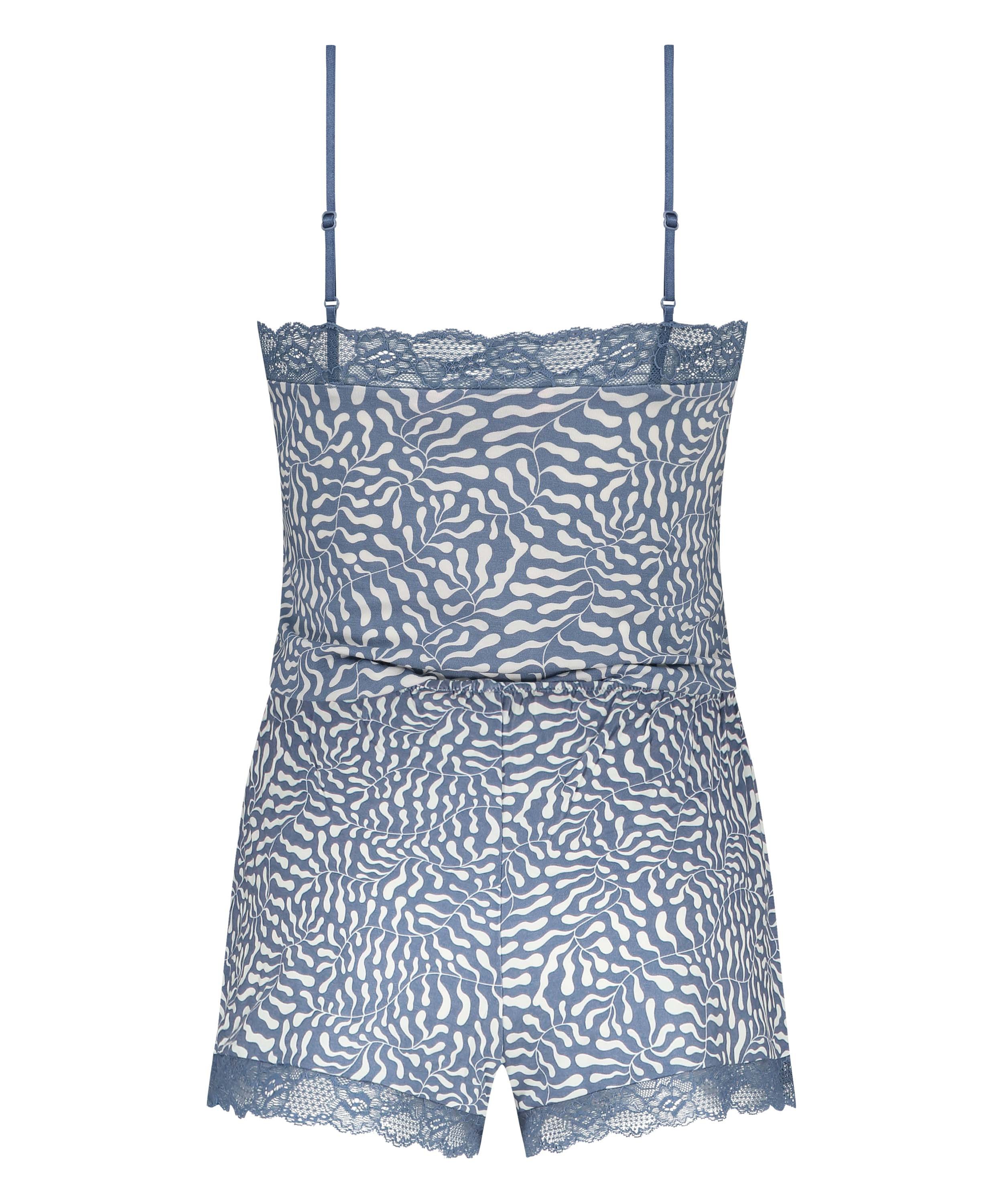 Korte pyjamaset Cami, Blauw, main