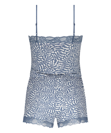 Korte pyjamaset Cami, Blauw
