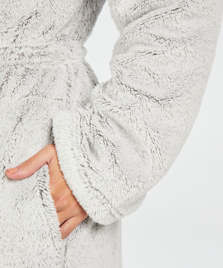 Badjas Fleece, Grijs