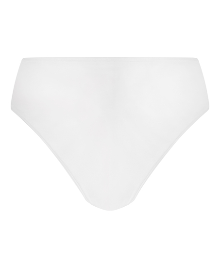 Culotte br&eacute;silienne jambe haute coton, Blanc