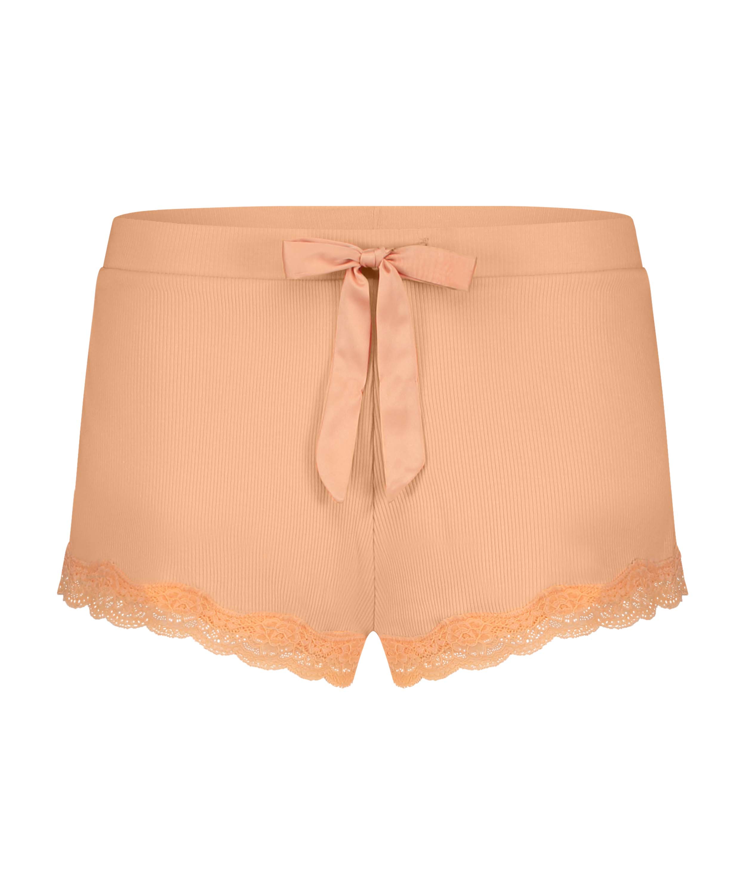 Ribbed Lace Shorts, Roze, main