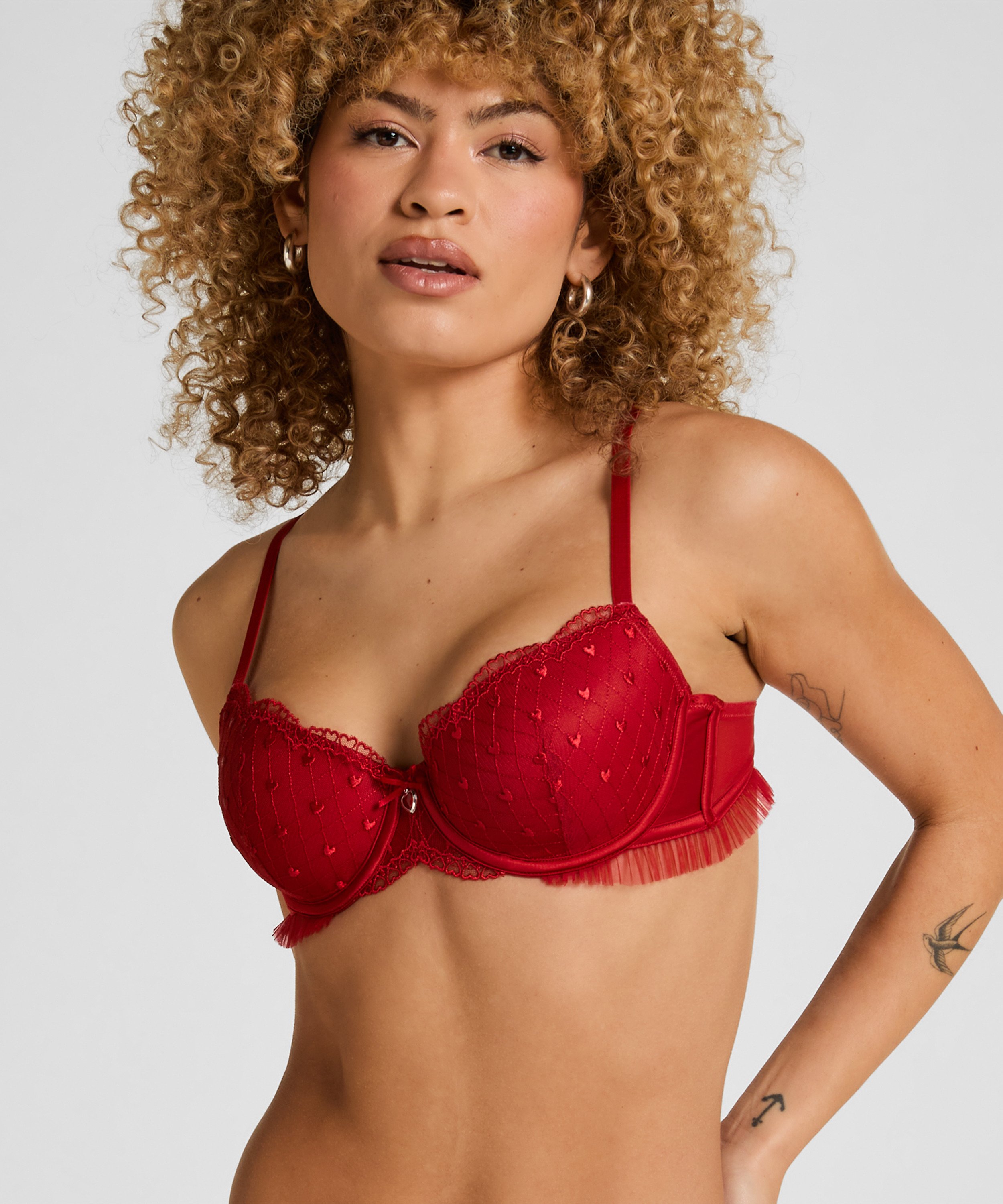 Cordelie Soutien-Gorge Armatures Rembourr&eacute;, Rouge, main