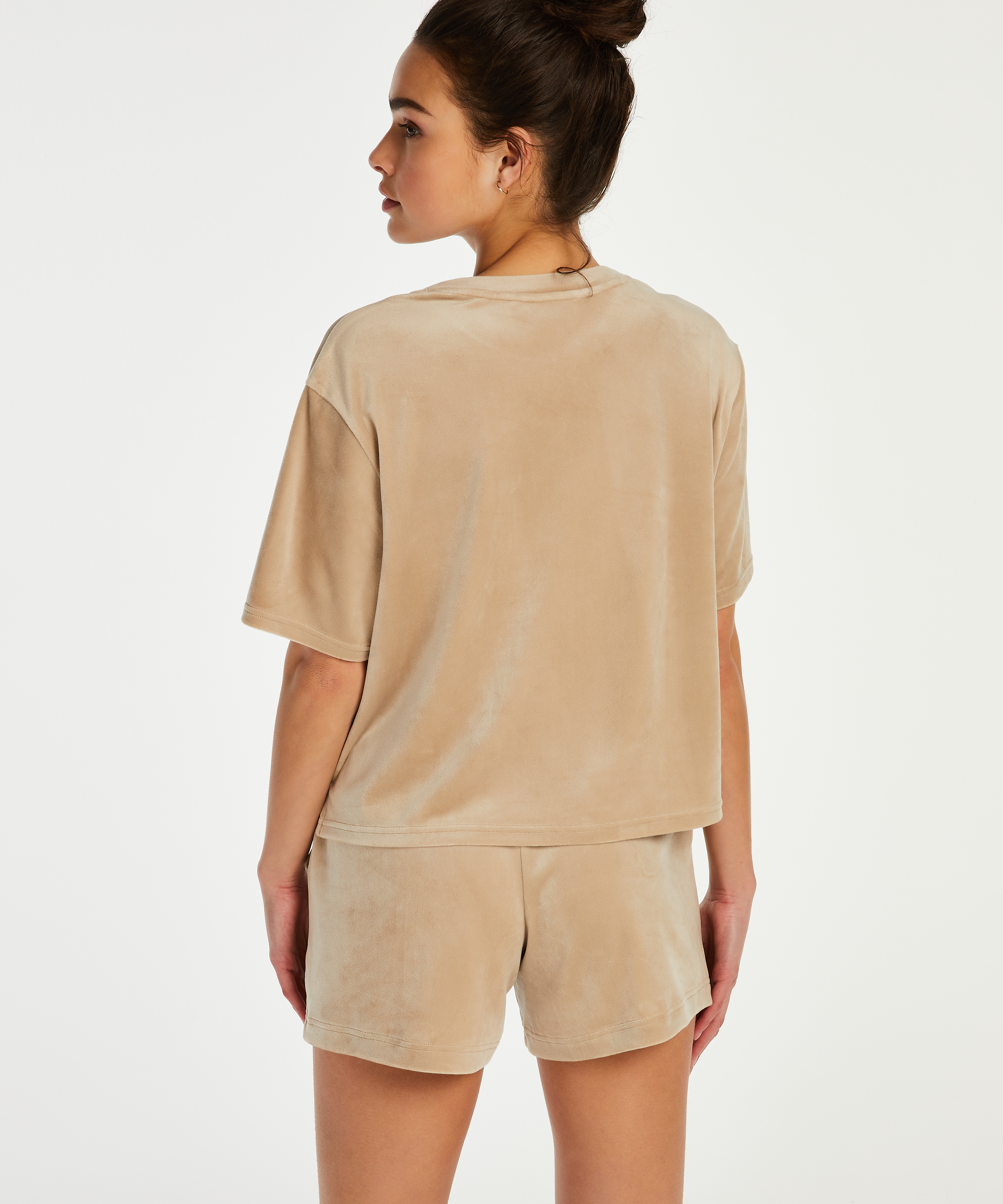 Shorts Velours Pocket, Beige, main