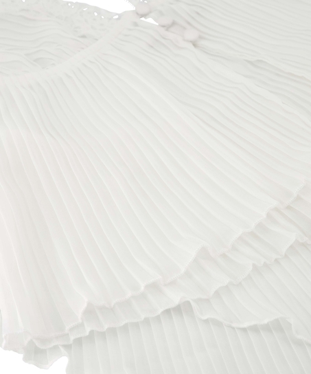 Cami Set Chiffon Plisse, Wit