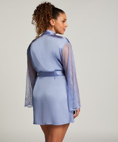 Kimono Satin, Blauw