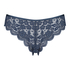 Slip br&eacute;silien jambe haute Lace, Bleu