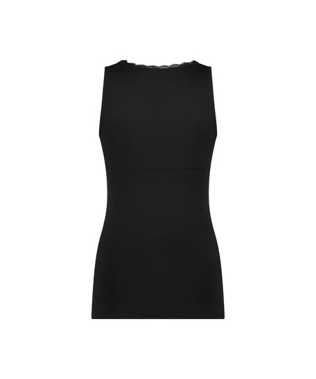 Verstevigende cami top, Zwart