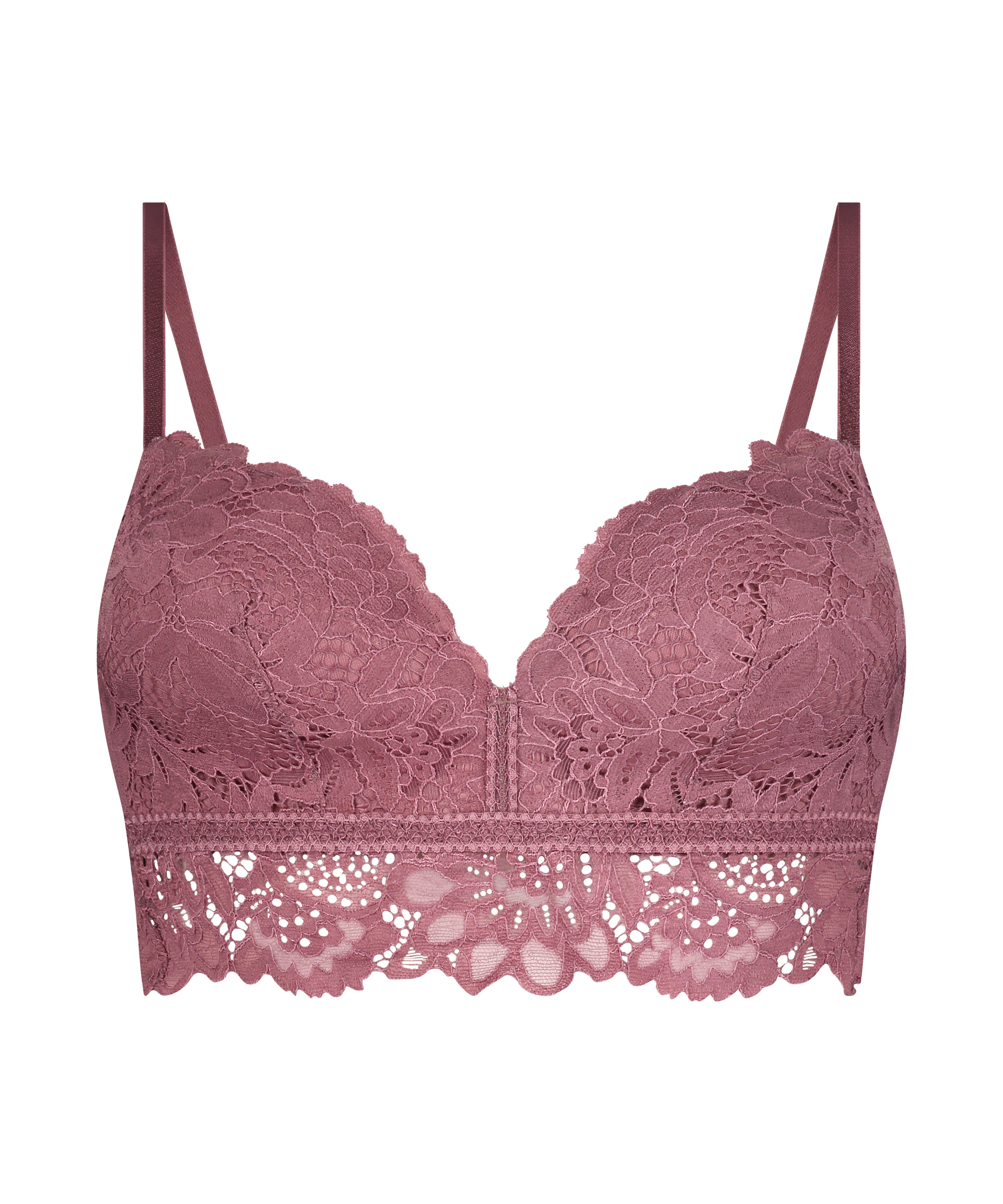 Soutien-gorge préformé sans armatures longline Shiloh, Pourpre, main