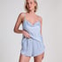 Minimal satijnen short, Blauw