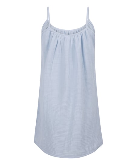 Mousseline Slipdress, Blauw
