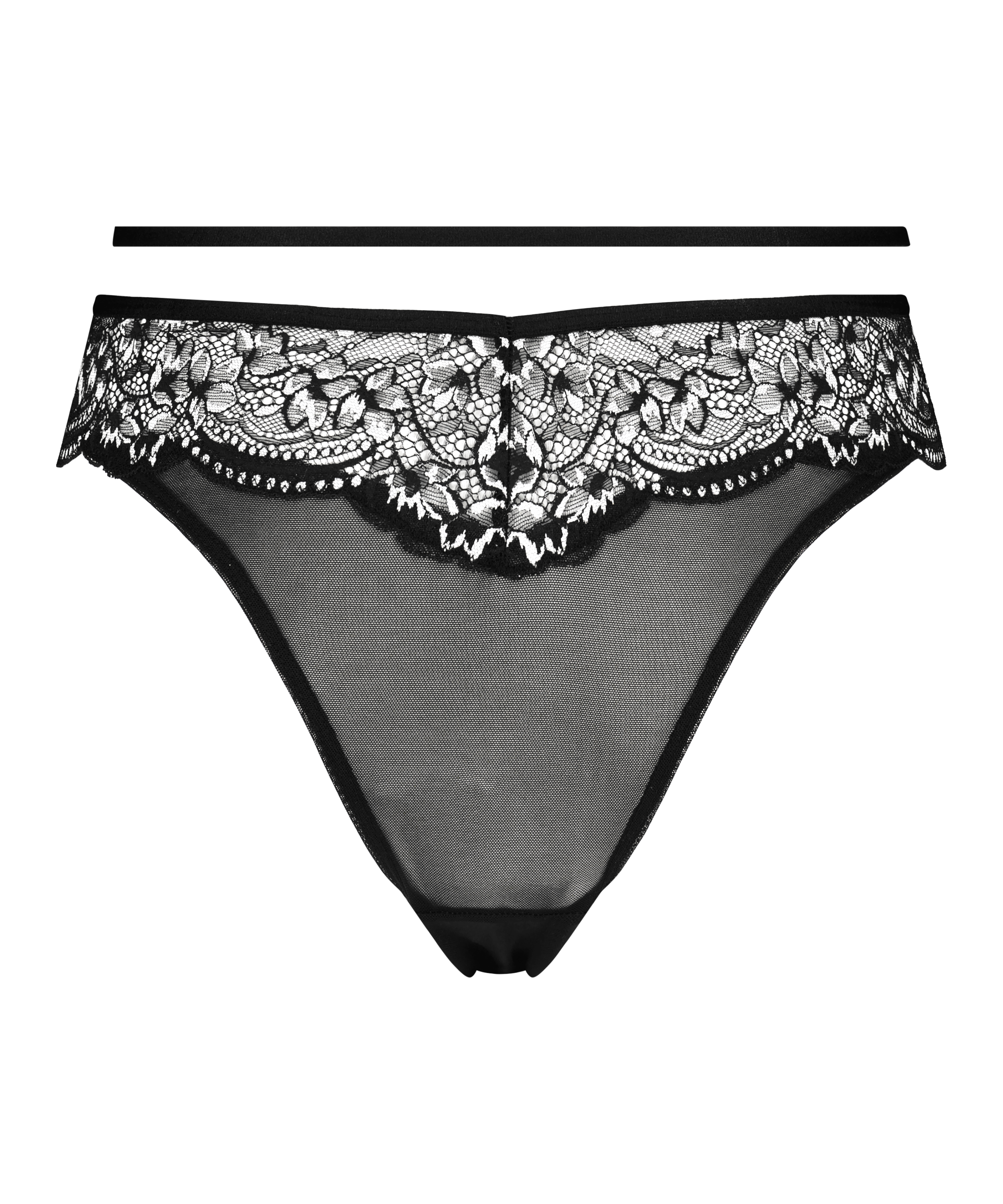 Hoog uitgesneden brazilian Kirsty, Zwart, main