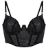 Soutien-gorge &agrave; armatures non-rembourr&eacute; longline Elle, Noir