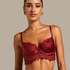 Voorgevormde longline beugel bh Zoe, Rood