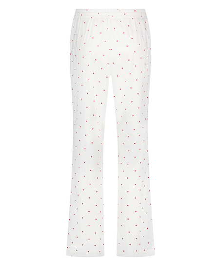 Pantalon de pyjama Jacquard Hearts, Blanc