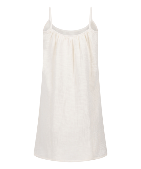 Mousseline Slipdress, Wit