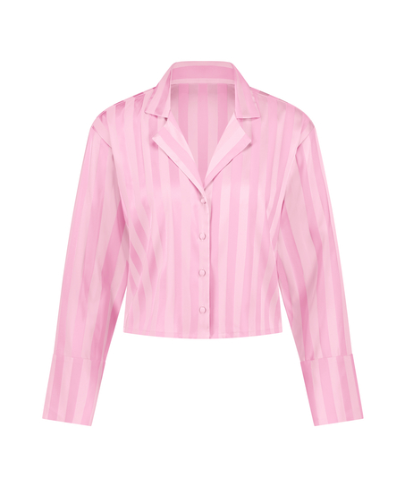 Jacket lange mouwen Satijn, Roze