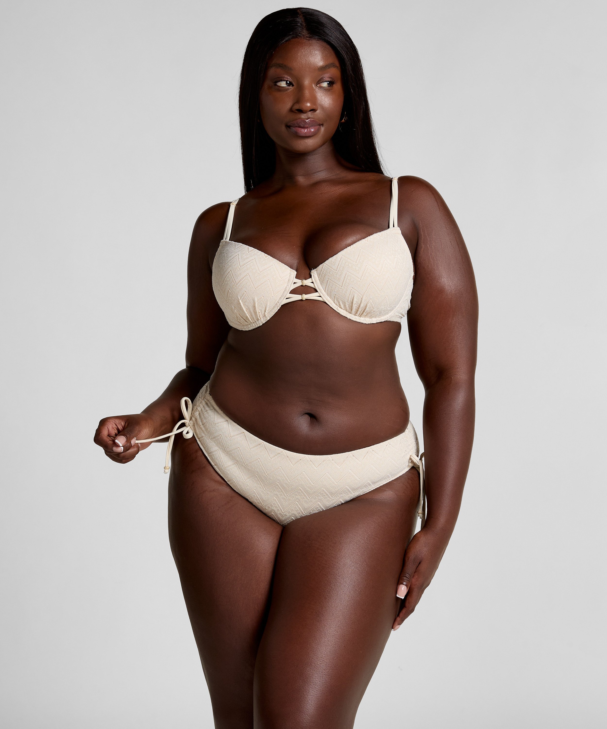 Crochet Bikini Top, Blanc, main