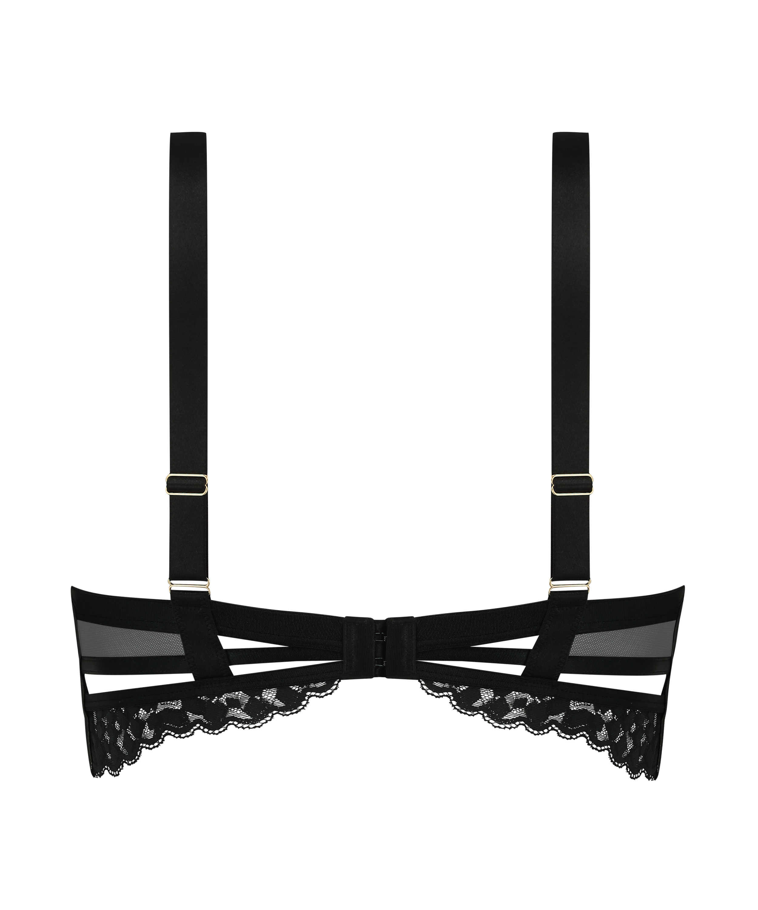 Voorgevormde longline push-up beugel bh Desire, Zwart, main