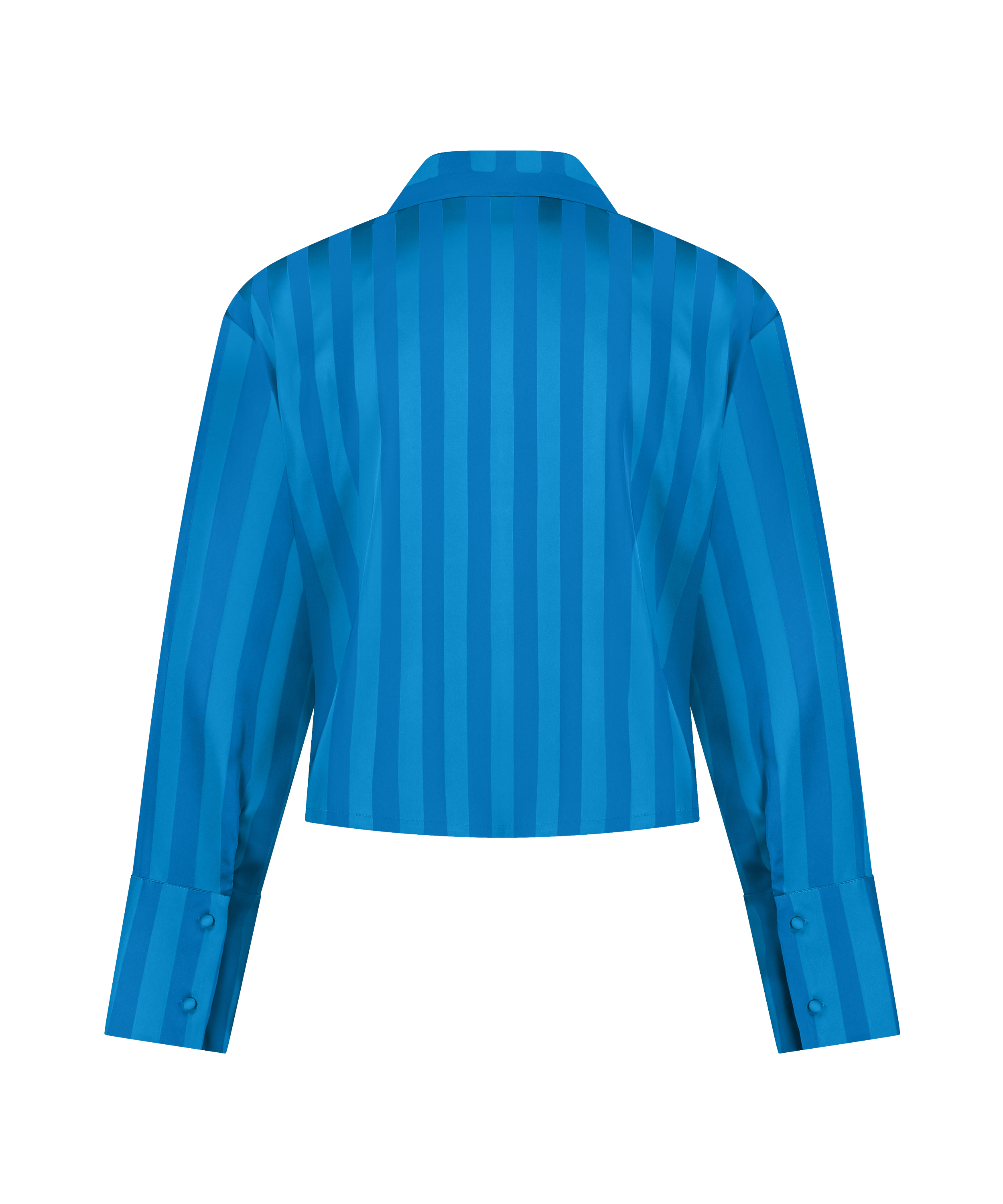 Jacket lange mouwen Satijn, Blauw, main