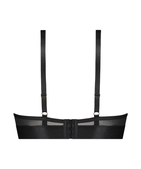 Niet-voorgevormde longline beugel bh Pleasure, Zwart
