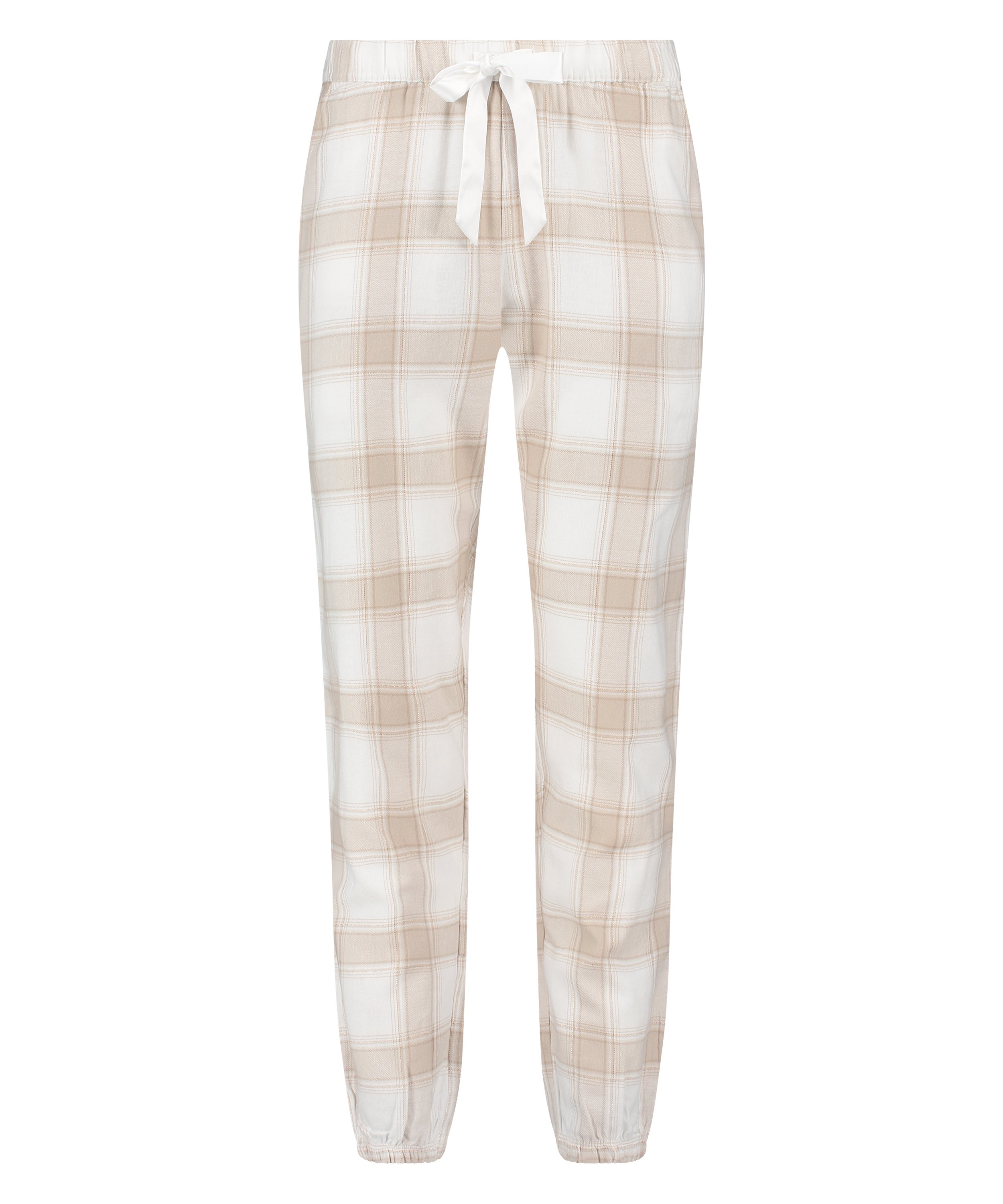 Pyjamabroek Flannel, Beige, main