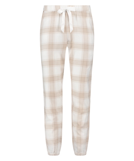 Pyjamabroek Flannel, Beige
