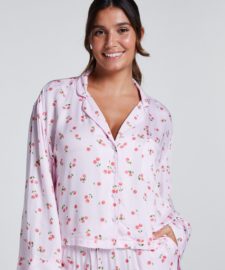 Jacket lange mouwen Satijn, Roze