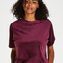 Top velours manches courtes, Rouge