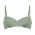 Voorgevormde beugel bikinitop Scallop, Groen