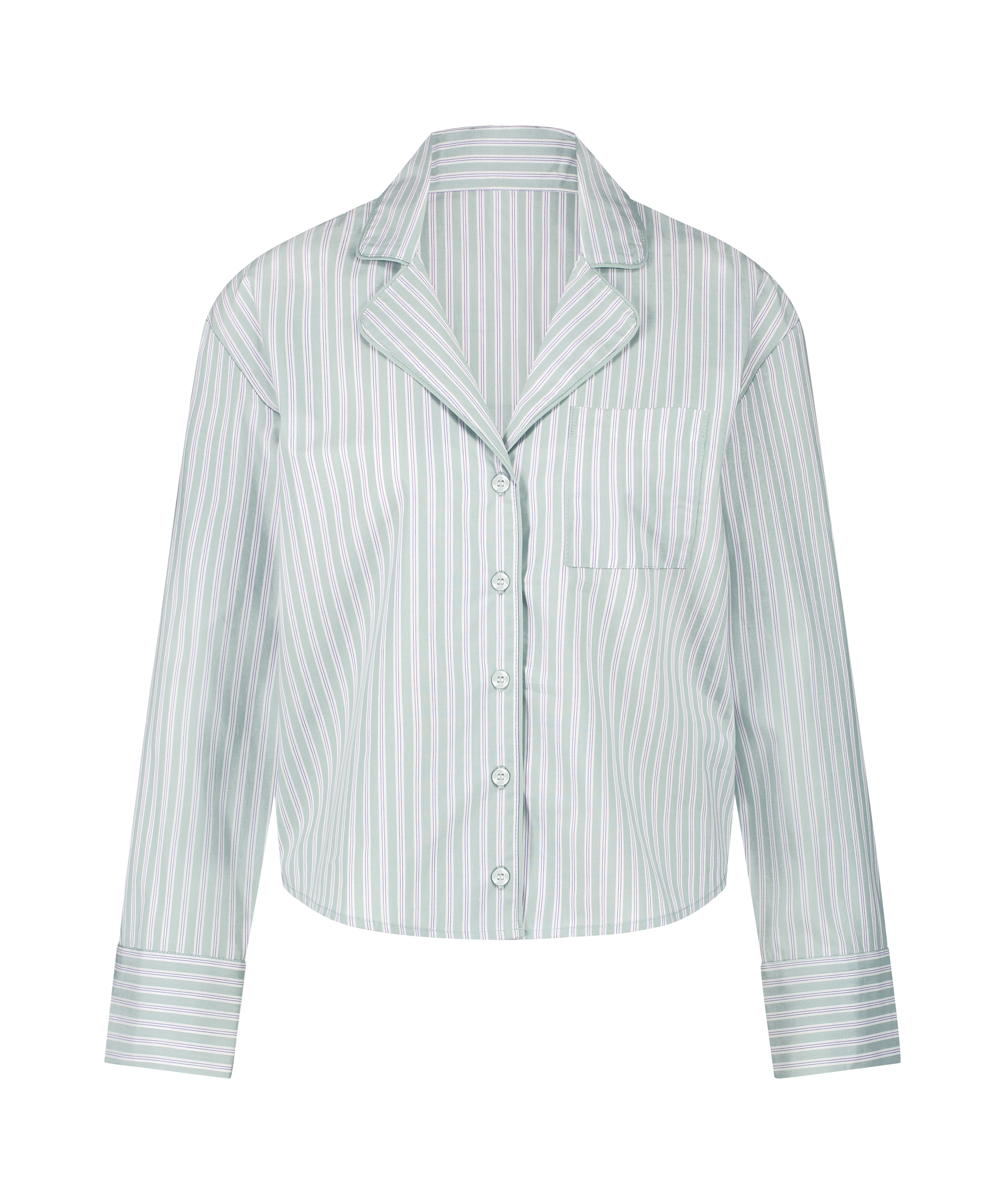 Haut de pyjama en Coton, Vert, main