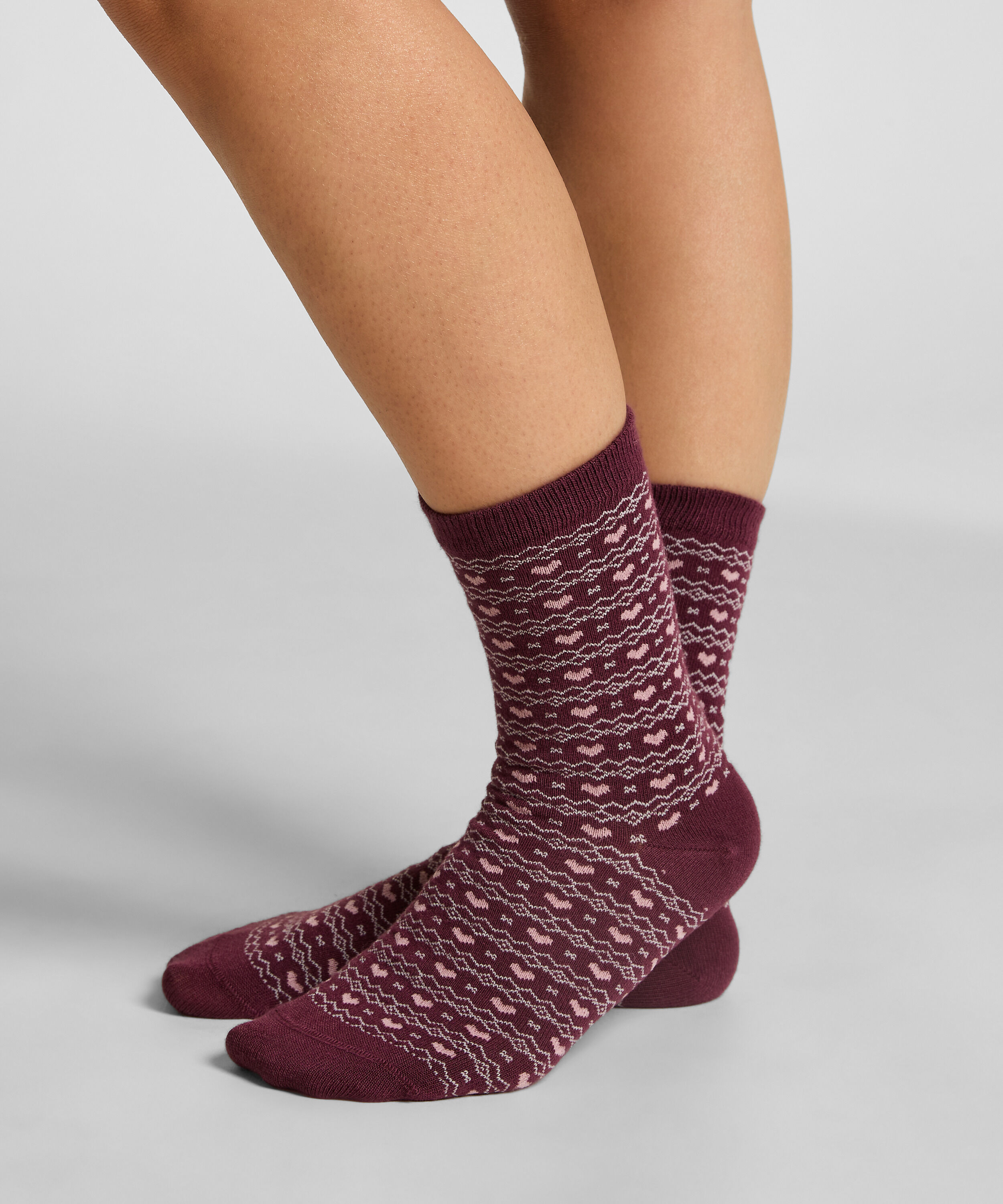 Chaussettes courtes en modal, Pourpre