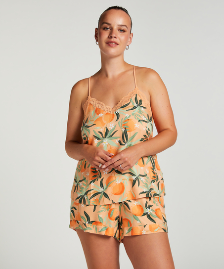 Cami top Woven Lace, Roze